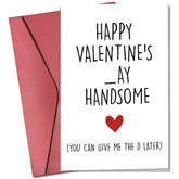 Valentines Day Cards For Him - Valentines Gifts For Him - Funny Anniversary, Birthday, Valentines Day Gifts For Boyfriend, Bf, Husband, Men - Single 5.3''X 8'' Love Folded Card With Red Envelope