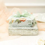 Wedding Floral Wrapping Paper Roll, Silver Flowers & Love Ring, Metallic Foil Design For Wedding, Engagement, Bridal Shower, Anniversary, Mini Roll, 17 X 120 Inches, 3 Rolls