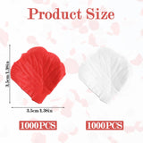 2000Pcs Fake White Roses Petals, White And Red Artificial Rose Petals, Fake Flower Petals For Decoration Romantic Night,Wedding,Flower Girl, Proposal Anniversary Decorations