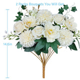 Premium Champagne Silk Artificial Flower Bouquets, Tan Nude Fake Flowers Decoration, Cream Faux Floral Arrangements For Wedding Bridal Bouquets, Home Decor, Baby Shower, Table Centerpieces