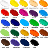 Acrylic Paint Set, 24 Color Acrylic Paint Rich Pigments&Water Proof For Artists Adults On Canvas Rocks Ceramic Fabric Wood Paints