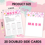 Mash - Pajama Slumber Party Games Sleepover Party Supplies For Girls, Sleepover Birthday Party Games Favor Decoration And Supplies For Her Girls Teenager Adult, Set Of 20 Games Cards -08