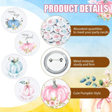 52 Pcs Thanksgiving Fall Gender Reveal Pins Baby Shower Boy Or Girl Team Buttons Floral Pins For Reveal Party Games Supplies And Baby Showers Decorations