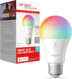 Matter A19 Smart LED Light Bulb 60W Equivalent 800LM RGB WiFi Alexa Google Apple Home Instant Pairing