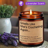 Candle Crochet Gifts For Women, Funny Gifts For Crocheters Knitters Crochet Lovers, Cool Ideas For People Who Crocheted - Valentines Day Birthday Crocheting Presents For Knitting Crafter