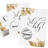 Minimalist Baby Shower Scratch Off Game | Simple Scratch Off Game For Baby Shower Party | 40 Pcs