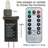 Moravian Star Curtain Light, Plug In With Remote, 8 Flashing Modes Of Warm Light, 9 Silver Stars Led String, Indoor Chri