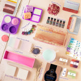 Large ?????????????? Deluxe Soap Making Kit - All-In-One Soap Making Supplies With Soap Base, Soap Cutter Box, Silicone Loaf Molds, Fragrances & More - Homemade Melt & Pour Diy Craft Kits