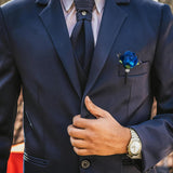 Corsage And Boutonniere Set Elegant Artificial Rose Flower Corsage Boutonniere For Men Prom Accessories,Wedding Brides Bridesmaids Groom Groomsmen, Homecoming, Formal Events (Blue)