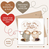 Funny Valentines Day Card For Him Or Her - Romantic Card For Husband Or Wife - I Love You A Latte - 5 X 5 Inches