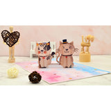 Mr And Mrs Cat Pop Up Card Come With Magic Flying Butterfly- Card For Cat Loving Friends, Anniversary Card, Wedding Card, Christmas, Mother'S Day, All Occasions. 6" X 8" When Closed (Mr&Mrs Cat)