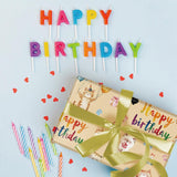 Cat Birthday Wrapping Paper For Kids Adults - Funny Watercolor Gift Wrap With Cute Cat Happy Birthday Balloons Cake Candy And Paw For B-Day, Baby Shower - 28X40 Inches, 4 Sheets