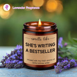Candle, Writing Writer Gifts For Women, Creative Future Author Gifts For Writers, Valentines Day Cool Funny Literature Literary Presents For Book Novelist, Screenwriter, Young Aspiring Poet