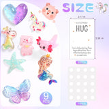 9 Sets Pocket Hug Bulk Valentines Positive Little Resin Animal Token Emotional Gifts With Inspirational Card For Friends Family Coworker Staff Student Teacher Gifts(Gradient Style)