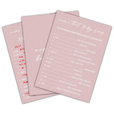 Blush Pink Baby Shower Game, Name That Baby Song Baby Shower Game Cards, Gender Reveal Party Game, Baby Shower Party Activities & Decorations -1 Answer Card & 25 Game Cards(B08)