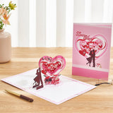 Pop Up Anniversary Card, 3D Lover Hearts Balloons Couple Wedding Card For Wife, Husband, Her, Him, Couple; Ideal Gift For Wedding, Romantic Birthday, Anniversary, Valentines, Mothers Day