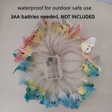 Led Fairy Lights Battery Operated String Lights, 7Ft 24 Led Waterproof Butterfly Decorations For Bedroom Christmas Party