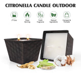 Citronella Candles Outdoor – 2 Pack, 12Oz Each, Large Double-Wick Soy Wax Candles, 100-Hour Burn Time, For Patio, Camping, Backyard, Emergency & Survival