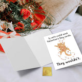 Octliff Furry Cynic Funny Sarcastic Cat Valentine'S Day Card For Her Him, Witty Anti-Love Greeting Card, With Red Envelope