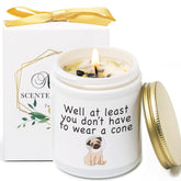 Get Well Soon Gifts For Women, Feel Better After Surgery Gifts For Sick Women, Her, Friends, Vanilla Lavender Scented Candles With Crystal (Cone)