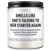 Funny Sourdough Starter Candle, Sourdough Gifts, Unique Baking Gifts For Women Who Love To Bake, Bread Bakers & Lovers, Sour Dough & Baking Accessories, Birthday, Christmas Presents For Baker