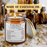 Candle Gift For Coworker, Aromatherapy Candle For Women, Novelty For Coworker Work Bestie, Natural Soy Wax Jar Candle, Unique Thank You Present With Saying, Vanilla Scent