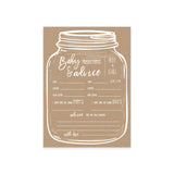 Cute Kraft Baby Shower Game / 50 Baby Prediction Cards / 5" X 7" Flat Fun New Baby Party Advice Cards/Rustic Farmhouse Gender Reveal Party Activity Sheets/Made In The Usa