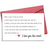 Anniversary Card For Him, Her, Boyfriend, Girlfriend, Husband, Wife, Men, Women, Couple - Anniversary Birthday Gifts For Couples - Single 5.3''X 8'' Folded Card With Red Envelope