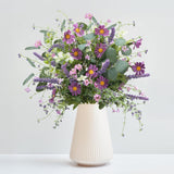4 Bundles Spring Flowers Artificial Fake Wildflowers Bouquet Purple Daisy Flowers Faux Flower Arrangements Silk Flowers For Home Decor Indoor Table Centerpieces Vase Office