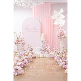 2Pcs19Inch Pink Free Standing Flowers Ball Bouquet Artificial Rose Arrangements Balls For Wedding Centerpieces Tables Chair Aisle Runner Flowers Decoration