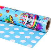 Game Video Wrapping Paper Roll For Kids Girls Women - Game Lover Happy Birthday Design Gift Wrap For 1St Bday Boy Total 28.5Sq.Ft
