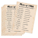 40Th Birthday Party Games, Music Of 1986 Games, Birthday Party Supplies For Adults, Fun 1986S Party Game?Pack Of 30 Cards