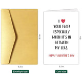 Funny Valentines Day Card For Him Her, Naughty Valentine'S Day Card For Husband Wife Fiance Bf Gf, Vday Card, I Love Your Face In Between My Legs