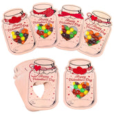 Valentines Cards For Kids - 48 Pack Colorful Jars Happy Valentines Day Cards, Funny Valentine Gifts For Classroom, Kids Valentines Day Cards For School Exchange Party Favors(Candy Not Included)