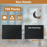 100 Packs Black Blank Flat Cards And Envelopes 5 X 7 Heavyweight Single Panel Cardstock And A7 Envelopes Self Seal For Diy Wedding Invitations, Party, Thank You Cards, Mailing