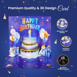 3D Popup Happy Birthday Card | Musical Lights Up Greeting Cards | Blow Out The Candle| Candle Cake Pop Up Card | Plays Happy Birthday Song | Perfect For Women, Men, Kids & Loved Ones