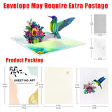 Hummingbird Birthday Card Pop Up For Women, Wife, Grandma, 3D Popup Greeting Card For Mothers Day, Fathers Day, Valentines Day, Anniversary, Thank You, Get Well