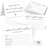 Minimalism Advice And Wishes For The Mr And Mrs - 50 Packs Wedding Advice Cards Bridal Shower Game Cards Reception Guest Book For Bride Groom Newlywed Engagement Party Decoration -A02