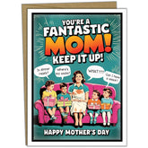 - Funny Mothers Day Card From Us, (Handmade In Usa), Funny Mothers Day Cards For Mom From Kids, Boutique Style, Retro Mid-Century Design, Premium Cardstock 5X7, Personalize (Blank Inside)