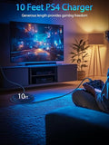 10FT Micro USB Controller Charging Cable for PS4 Xbox One & Fire Stick