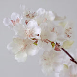 Artificial Cherry Blossom Branches, 39 Inch Faux Cherry Flowers, Silk Tall Fake Flower Vase Arrangements For Home Wedding Decor, Set Of 3, White