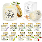 20 Pcs Thank You Candle 3.5 Oz Christmas Employee Appreciation Gifts Bulk Soy Wax Jar Inspirational Candle For Coworkers Team Staff Office Nurse Teacher, 10 Scent(Fresh Scents)