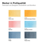 Winsor & Newton ProMarker Watercolor Marker Set, 6 Count, Sky Tones