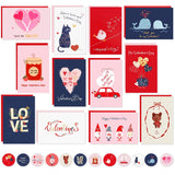 24 Valentine Cards For Adults & Kids With Envelopes And Matching Stickers, 12 Designs Gold Foil Assorted Valentines Day Gift Cards With Printed Message, Love Cards For Family, Friends & Loved Ones(4×6 In)