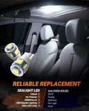 194 LED Bulbs Pack of 10 6000K White Super Bright Replacement Lights for License Plate Dome Map and Courtesy Lighting