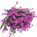 Artificial Flowers, 8 Bundles Fake Outdoor Uv Resistant Greenery Faux Plants Shrubs For Indoor Outside Hanging Planter Home Office Wedding Farmhouse Decor (Fuchsia)