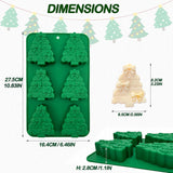 Christmas Tree Silicone Molds 2 Pack Christmas Chocolate Molds For Baking 3D Christmas Cake Mold Holiday Candle Resin Mold Xmas Pine Tree Soap Ice Cube Mold For Jello Cake Festival Home Decoration