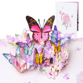 3D Pop-Up Butterfly Greeting Card – Elegant Floral And Butterfly Design With Gold Foil Details, Perfect For Birthdays, Anniversaries, Thank You Notes, All Occasions – Includes Envelope And Message Space (Pink Monarch)