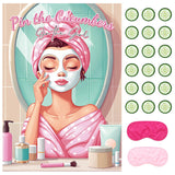 Pin The Cucumber Spa Party Game, Spa Theme Birthday Party Decorations Supplies Activities For Women