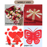 Kraft Paper Roll, Wrapping Paper For Gift Packaging, Crafts, Birthdays, Christmas (Red, 11.8" × 16.4')